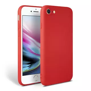 Telefontok iPhone SE 2020 - matt piros szilikon tok 