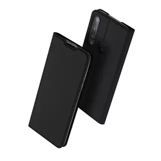 Telefontok Huawei P40 Lite E - Dux Ducis fekete flipcover tok
