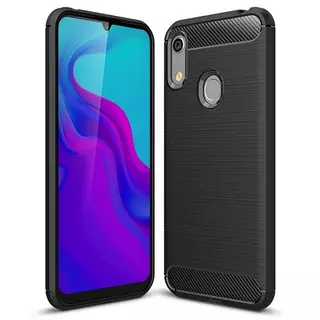 Telefontok Huawei Y6s (2019) - Honor 8A - Carbon Fiber fekete szilikon tok