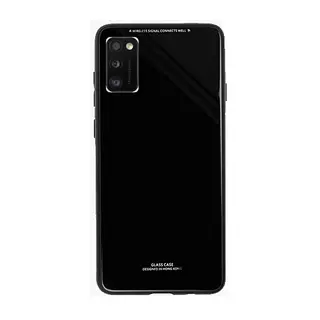 Telefontok Samsung Galaxy A41 - fekete üveg hátlaptok