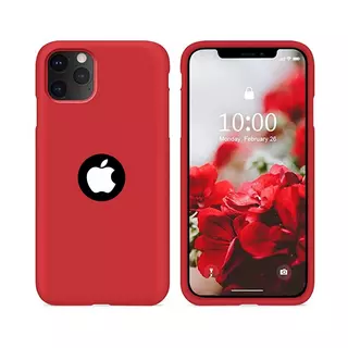 Telefontok iPhone 11 Pro Max - piros szilkon tok