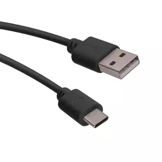 Kábel: Type-C (USB-C) / USB 2A fekete adatkábel, 20cm