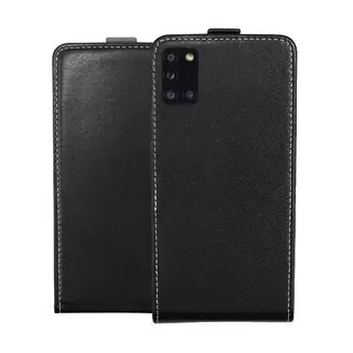 Telefontok Samsung Galaxy A31 - Lefelé nyíló Flexi Fliptok fekete