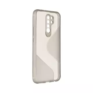Telefontok Xiaomi Redmi 9 - átlátszó S mintás szürke szilikon hátlaptok
