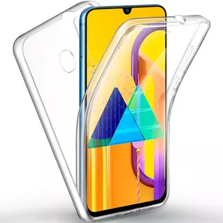 Telefontok Samsung Galaxy M21 / M30s - átlátszó szilikon előlap + plexi hátlapi tok 360°