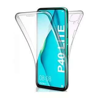 Telefontok Huawei P40 Lite - ultravékony átlátszó előlap + hátlap szilikon tok 360°