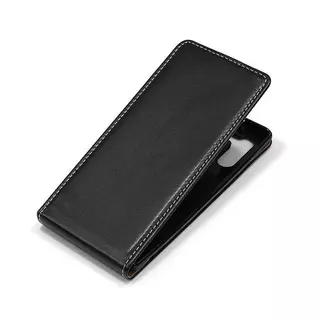 Telefontok Samsung Galaxy Note 10+ (Note 10 Plus) - Lefelé nyíló Flexi Fliptok fekete