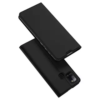 Telefontok Samsung Galaxy A21S - Dux Ducis fekete flipcover tok