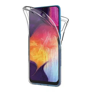 Telefontok Samsung Galaxy A30s - Ultra vékony átlátszó előlap + hátlap szilikon tok 360°