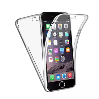 Telefontok iPhone 6 / 6S- ultravékony átlátszó szilikon előlap + plexi hátlapi tok 360°