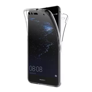 Telefontok Huawei P10 Lite - átlátszó elo+hátlapi szilikon tok 360°