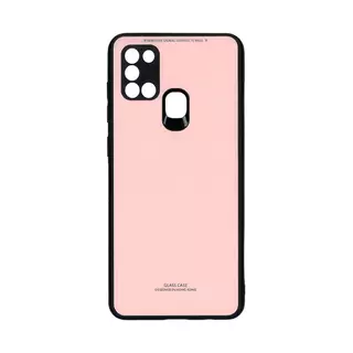 Telefontok Samsung Galaxy A21S - Forcell pink üveg hátlaptok