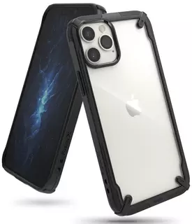 Telefontok iPhone 12 - Ringke Fusion X Design fekete ütésálló tok