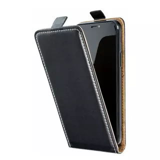 Telefontok Samsung Galaxy A21s - Lefelé nyíló Flexi Fliptok fekete
