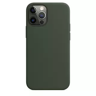 Telefontok iPhone 12 Pro - sötétzöld szilikon tok