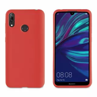 Telefontok Huawei Y7 2019 - piros szilikon tok