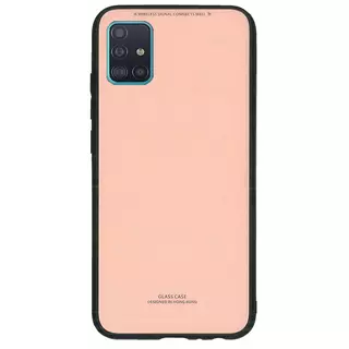 Telefontok Samsung Galaxy A71 - Forcell pink üveg hátlaptok