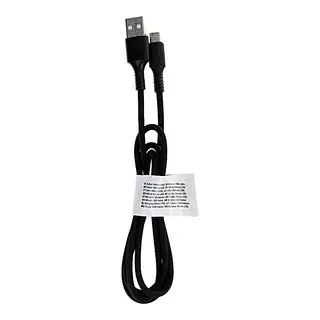 Kábel: Univerzális - fekete szövet MicroUSB / USB 1m kábel, 1A