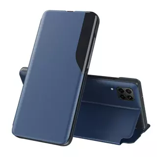 Telefontok Huawei P40 Lite - Eco View bőrhatású kék mágneses könyvtok