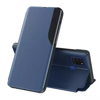 Telefontok Samsung Galaxy A21s - Eco View bőrhatású kék mágneses könyvtok