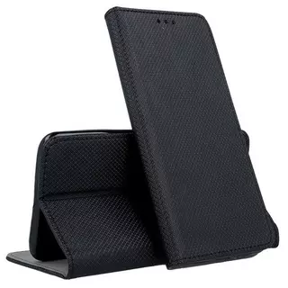 Telefontok Xiaomi Mi 8 - fekete mágneses szilikon keretes könyvtok