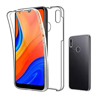 Telefontok Huawei Y6s (2019) / Honor 8A - átlátszó szilikon előlap + plexi hátlapi tok 360°