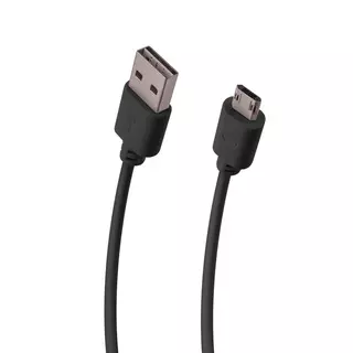 Kábel: Fekete Micro USB adatkábel 1m