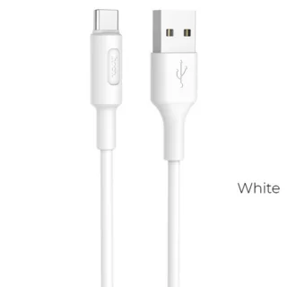 Kábel: Type-C (USB-C) / USB 3.0 fehér adatkábel 1m
