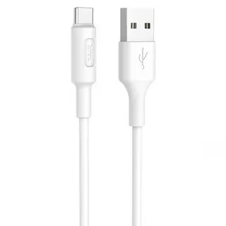 Kábel: HOCO X25 - USB / Type-C (USB-C) fehér adatkábel 1m, 3A