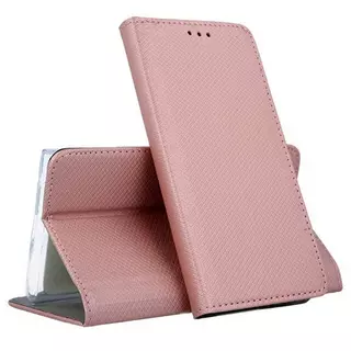 Telefontok Xiaomi Redmi Note 9T 5G - rose gold mágneses szilikon keretes könyvtok