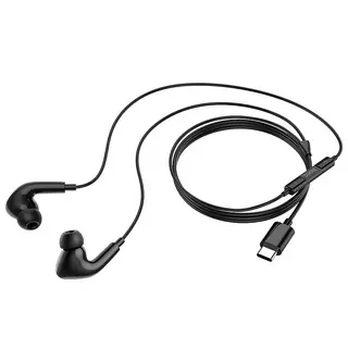 Headset: HOCO M1 Pro - stereo fekete headset Type-C csatlakozóval