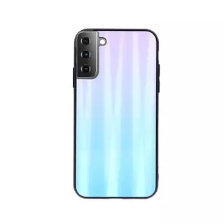 Telefontok Samsung Galaxy S21+ (S21 Plus) - pink / kék átmenet üveg hátlaptok