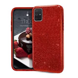Telefontok Samsung Galaxy A71 - Piros Shiny tok