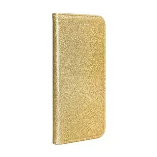 Telefontok Samsung Galaxy A71 - arany Shiny mágneses szilikon keretes könyvtok