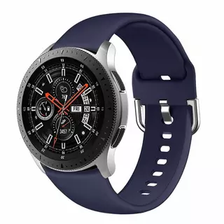 Samsung Galaxy Watch Active 2 (20mm) okosóra szíj - sötétkék szilikon szíj