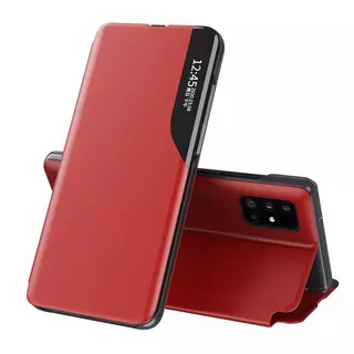 Telefontok Samsung Galaxy A71 - Eco View bőrhatású piros mágneses könyvtok