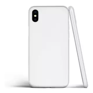 Telefontok iPhone X / XS - fehér áttetsző szilikon hátlap tok