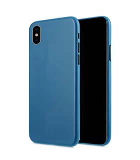 Telefontok iPhone X / XS - kék áttetsző szilikon tok