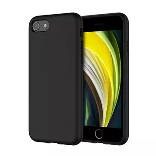 Telefontok iPhone SE 2020 - matt fekete szilikon tok 