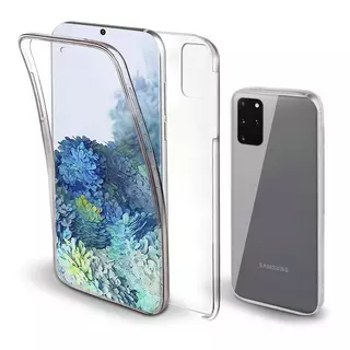 Telefontok Samsung Galaxy S20+ (S20 Plus) - átlátszó szilikon előlap + plexi hátlapi tok 360°