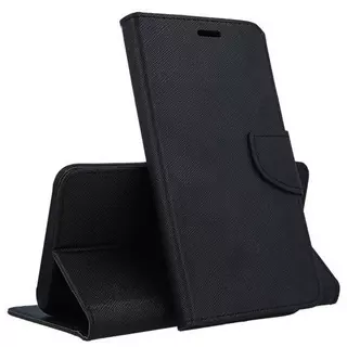 Telefontok Samsung Galaxy Note 20 - Fancy fekete mágneses szilikon keretes könyvtok
