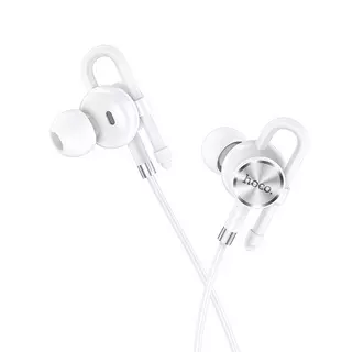 Headset: HOCO M84 - fehér stereo headset fülhallgató, mikrofonnal