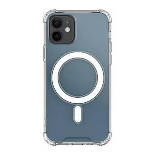 Telefontok iPhone 12 mini - MagSafe kompatibilis ütésálló átlátszó szilkon tok