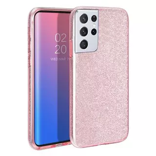 Telefontok Samsung Galaxy S21 Ultra - Pink Shiny tok