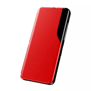 Telefontok Xiaomi Poco X3 NFC / Poco X3 Pro - Eco View bőrhatású piros mágneses könyvtok