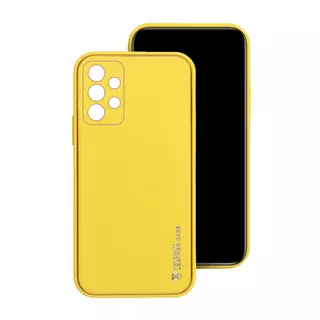 Telefontok Samsung Galaxy A52 / A52 5G / A52s 5G - Forcell műbőr hátlap tok, sárga