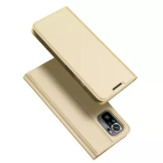 Telefontok Xiaomi Redmi Note 10 - Dux Ducis arany flipcover tok