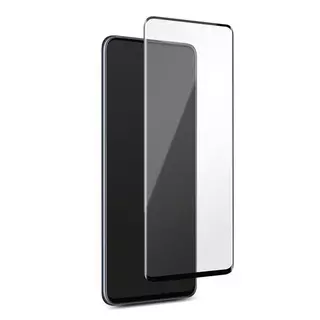 Üvegfólia Samsung Galaxy A71 - 5D full glue, kemény tokbarát fólia fekete kerettel