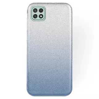 Telefontok Samsung Galaxy A22 5G - Ezüst / kék Shiny tok