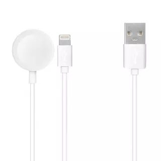 C3176 2in1 - (USB / Lightning, Apple Watch) fehér kábel, 2A